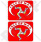 ISLE von MAN Flagge Celtic, TT-Rennen MANX 75mm Auto & Motorrad Aufkleber, x2 Vinyl Stickers