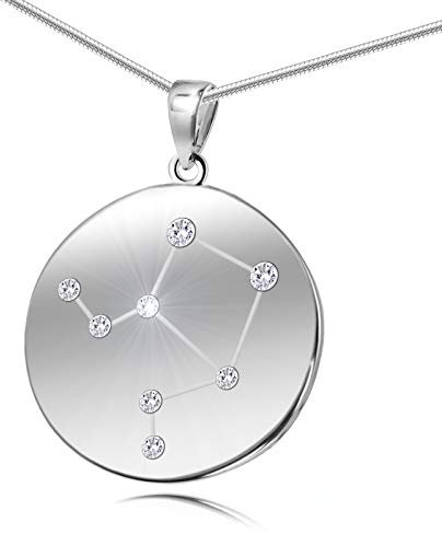 LILLY MARIE Hochwertige Sterlingsilber Waage Sternzeichen Kette Mit Verstellbarer Länge