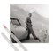 James Bond 007 Kunstdruck (40x40 cm) Sean Connery Mit Aston Martin + EIN Paar Posterleisten, Transparent