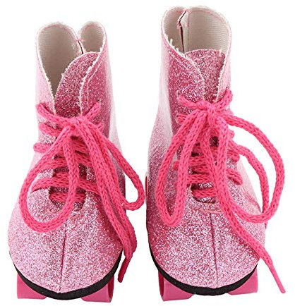 GIVBRO Puppe Rollschuhe Schuhe für 18 Zoll American Dolls Dress Up Zubehör Schnürschuhe Kindertagsgeschenk (#B)
