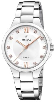 Festina Damen Analog Quarz Uhr mit Edelstahl Armband F20582/1