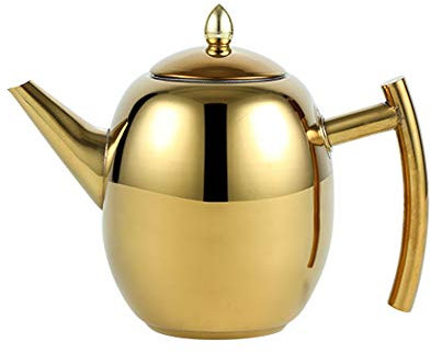 OnePine Tea Kettle Teapot Set with Infuser Filter and Lid, Capacity 1.5 L/51 oz Stainless Steel Diffuser Pot for Loose Tea, Green Tea, Coffee