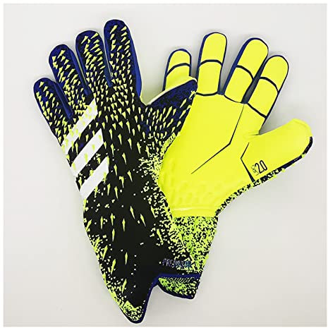 Torhüterhandschuhe Kinder, Kinder Fußballhandschuhe, verdickte Fußball -Torhüterhandschuhe Neue Keeper's Handschuhe Männer Kinder Torwart Kinder Fußballausbildung (Color : Green, Size : 6)
