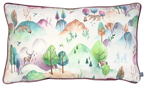 Prestigious Textiles Woodland Walk Cushion Cover, Cotton, Candyfloss