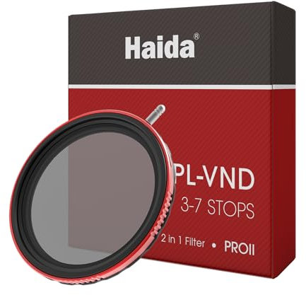 Haida Filtro polarizzatore circolare multistrato per fotocamera Pro II + filtro per obiettivo della fotocamera SLR a densità neutra variabile impermeabile antigraffio nano-rivestimento CPL + filtro