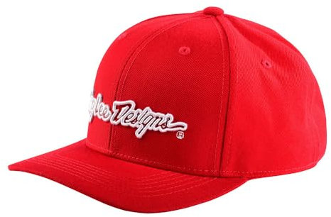 Troy Lee Designs Unisex Firma Snapback Baby Hut, Rosso Bianco, Taglia unica