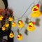 Riaxuebiy 3 m 20 LED Ente Lichterketten Ente Nachtlicht Batteriebetriebenes Ente Deko Lampe für Kindergeburtstag Kinderzimmer Party Camping (Clown-Ente)