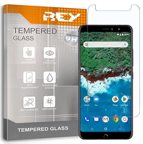 REY 2X Protector de Pantalla para BQ AQUARIS X2 / X2 Pro, Cristal Vidrio Templado Premium