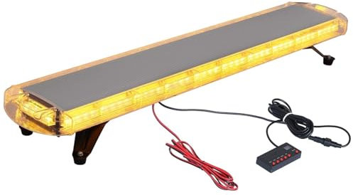 HOARLICN 96 LED Lichtbalken Rundumleuchte, Warnblinklicht Abschleppwagen Rundumkennleuchte Auto Lichtleiste 12/24v Warnlicht 1310mm Warnleuchte Gelb Warnlicht Für Pkw, LKW