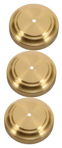 Uonlytech 3 Pièces Pied De Lampe Pied De Lampadaire Chargeur De Lampe De Table Base Ronde Légère Bases De s De Nuit De Remplacement De De Table Cuivre Golden