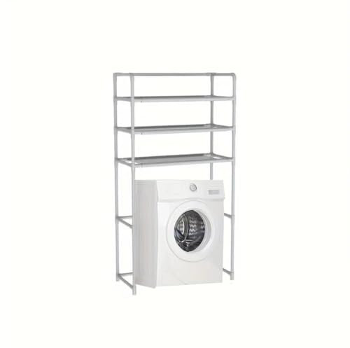 Stock Líder Étagère pour machine à laver et sèche-linge, 3 niveaux pour rangement et organisateur de buanderie, étagère sur pied (blanc)