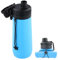 heavenlife Borraccia Pieghevole in Silicone da 750ml, Senza BPA, Riutilizzabile e A Prova di Perdite, Ideale per Sport, Escursionismo, Campeggio e Attività All'aperto, Leggera e Portatile (Nero)
