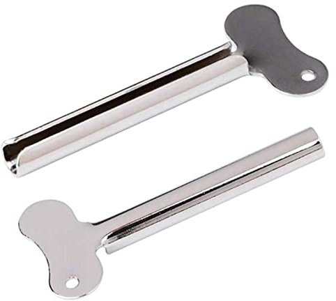 2 Pcs Toothpaste Squeezer, Stainless Steel Toothpaste Tube Squeezer, Tube Dispenser, Key Cream Tubes Squeezing Paint Squeezer Tubes Squeezer Tool, Money Saving Bathroom Tools