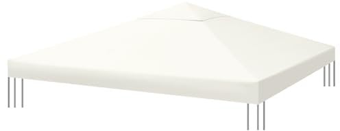 Sekey Ersatzdach Pavillon 3x3 wasserdicht, 1000D Strapazierfähig Polyester mit doppelter PU Beschichtung,Ersatzdach für Gartenpavillon 3 x 3 mfür Garten und Terrasse, Beige