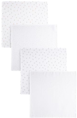 NEXT Baby Musselintücher im 4er-Pack White Delicate Animal Medium