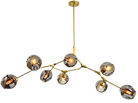 YRYRYW Wohnzimmer Schlafzimmer im Innenleuchtenleuchte, Glaszweigleuchte hängende Beleuchtung, E27 Glastechnik AST Molekularer Kronleuchter, Kreativität einstellbar Household faucets