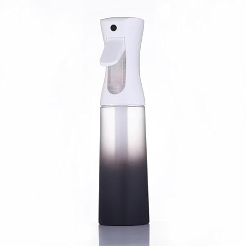 ZALUJMUS Ultra Fine Mist Spray Bottle, 200ml Continuous Sprayer, Plastic Reusable Container for Hair, for Hair, Cleaning, Gardening (Gradient Black)