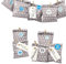 Frau WUNDERVoll® DIY Adventskalender zum Befüllen Bescherung, grau/taupe - weiße Sterne Papiertüten 13x16,5cm, Ziffern blau grau/Weihnachten Aufkleber Advent Kalender Kinder Geschenkbeutel