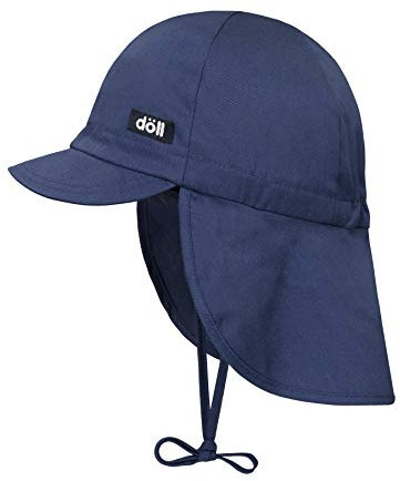 Döll Unisex Baby Bindemütze mit Schirm und Nackenschutz Mütze, Blau (Bijou Blue|Blue 3080), 49