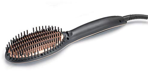 Diva Pro Styling Precious Metals Straight and Smooth Brush and Straightener Combined, Rose Gold