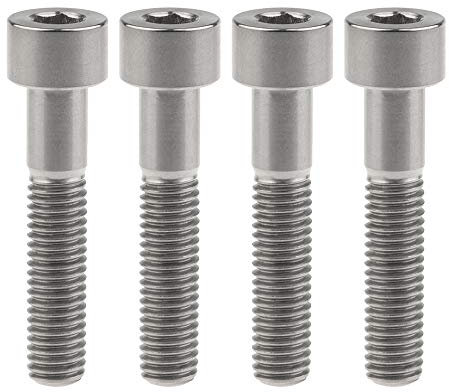 Ruifu M8 x 20 25 30 35 40 45 50 60 70 mm Titan-Grad 5 Inbusschraube DIN912 für Motorrad, 4 Stück (M8 x 40 m, Titan)