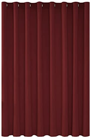 Deconovo Extra Breiter Verdunkelungsvorhang Wohnzimmer Raumtrenner Rot | 1 Stück, H242 x B254 cm, Ösenschal, Hitzeschutz, Abdunkelnd, Sichtschutz, UV-Schutz, Fenster Schlafzimmer, Blackout Curtain