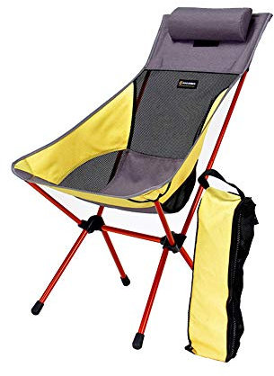 WANGLXFC Tragbar Campingstuhl Faltstuhl Klappbar Campingstühle Ultraleicht Angelstuhl Klappstuhl Moonchair Camping Hocker mit Rückenlehne für Angeln, Wandern, Picknick Unisex, Gray