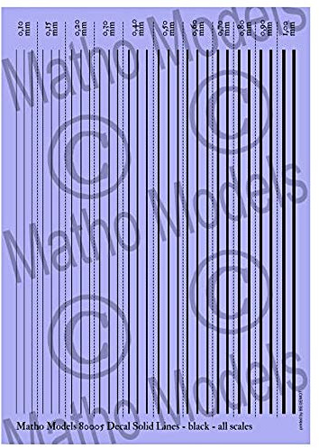 Matho Models 80005 - Decal Solid Lines - black - Neu