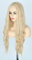 Topcosplay Lang Gewellt Perücke für Frauen Super Natürlich Synthetische Wig Locken Perücken für Anime Cosplay Kostümparty Halloween Karneval (Blonde)