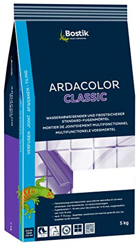 Bostik Ardacolor Classic Fuge Fliesen Fugenmörtel 5Kg dunkelgrau