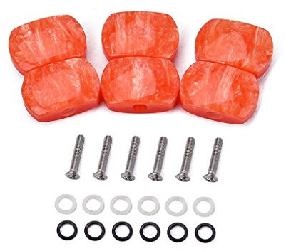 Alnicov Stimmwirbel für Gitarren, Stimmmechanik, Knöpfe, Griff für Gitarren-Teile, Jaderot, 6 Stück