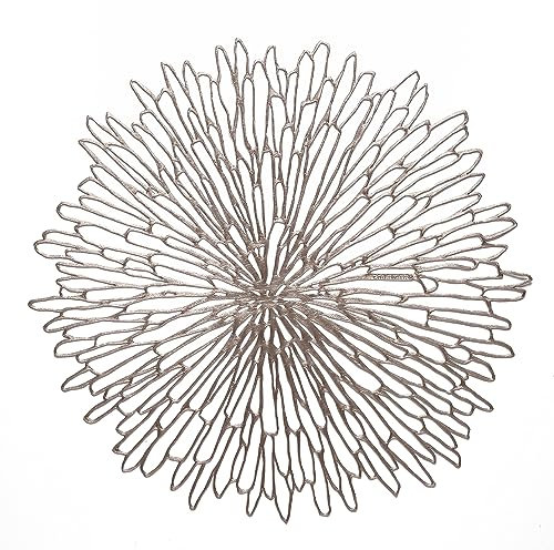 Chilewich Tischset Pressed Vinyl Bloom Round Gunmetal