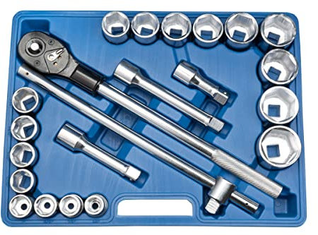 Herkules Werkzeuge Coffret Douilles 22 pièces 3/4 tailles en pouces six pans