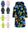 CROOUTN Bademantel Dinosaurier Kinder mit Kapuze für Jungen Mädchen Bademäntel Morgenmantel kuschelig warmen und weichen Pyjamas Kleinkind Coral Fleece Hoodie Roben 8-9 Jahre