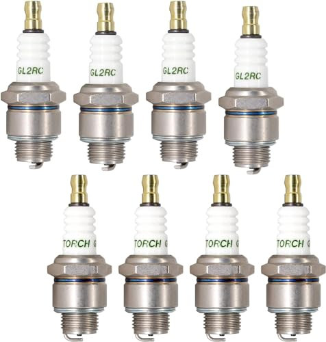 TORCH 8pcs GL2RC Zündkerzen Ersetzen für NGK 5798/BR2-LM Zündkerze, für CHAMPION RJ19LM/T10, QJ19LM, RJ19LMC Zündkerze; für BRISK JR19 Zündkerze; für DENSO W9LMRUS Zündkerze, OEM