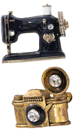 CALLARON 2st Brosche Mann Schmuck Retro-kamera-anstecknadel Deko Für Männer Nähmaschinennadel Nähmaschine Anhänger Anstecknadel Für Nähmaschine Schmuck Für Männer Tropfenöl Nähnadel