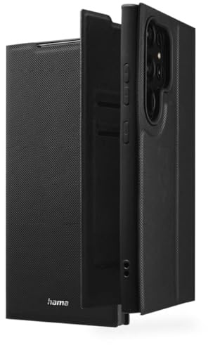 Hama Handyhülle für Samsung Galaxy S24 Ultra (Handytasche, Etui mit Kartenfach, Standfunktion, zum Aufstellen, extra Schutz von Display und Kamera, Magnet, Klapphülle, weich) schwarz