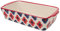 Alipis Plat à Four Rectangulaire En CéRamique Avec PoignéEs: Plat De Cuisson Pour Micro-Ondes Et Four - IdéAl Pour Gratin Et PâTisserie - Design Bleu Feuille, 20x10x4 Cm