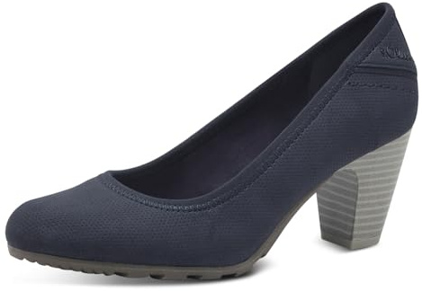 s.Oliver Damen Pumps mit Blockabsatz Bequem, Blau (Navy), 38 EU
