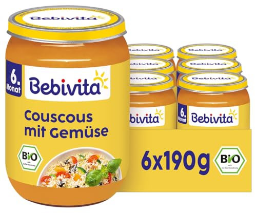 Bebivita Menüs ab dem 6. Monat Couscous-Gemüse, 190g 6er Pack (6x190g)