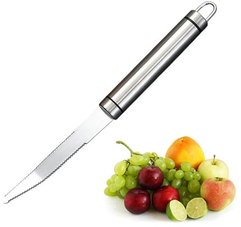 Stainless Steel Grapefruit Peelers Household Fruit Grapefruit Citrus Peeler Rust Proof Curved Serrated Peeler Grapefruit Knife for Apple, Citrus Fruit,Mango