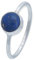 mantraroma Damen Ring 925 Silber Lapis Lazuli Edelstein blau schlicht modern