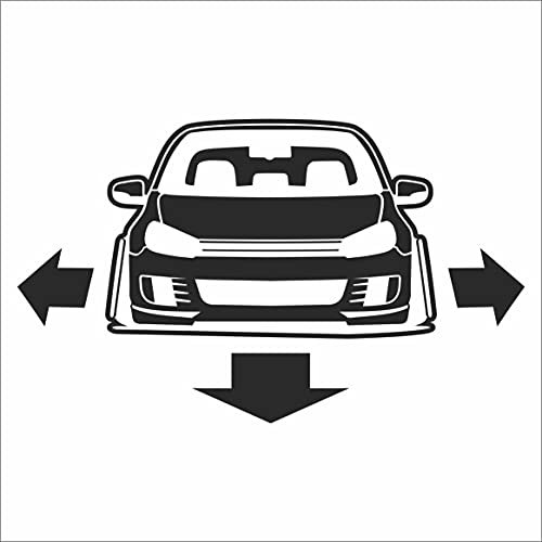 JINTORA - Autoaufkleber Tuning - Auto Aufkleber - deep, Large mk6 GTI - 165x99 mm - Auto Sticker Bus Fenster Heckscheibe Camper wetterfest Outdoor Sticker Auto Deko LKW Tuning - schwarz