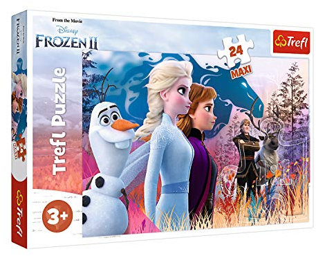 Trefl, Puzzle, Magische Reise, Disney Frozen 2, 24 Maxiteile, für Kinder ab 3 Jahren, Farbig