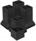 Uping Rehausseur Pieds de Lit Rehausseurs de Meuble, Augmenter Hauteur Réglable de 5CM 10CM ou 15CM (4 Paires, Noir)