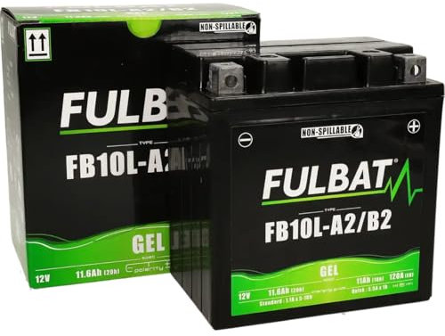 Fulbat - Batterie moto GEL FB10L-A2/B2 GEL /YB10L-A2/B2 FULBAT SLA Etanche 11,6AH 120 AMPS