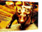 Magic Canvas Art - Bilder Börse Geld Stier Gold Leinwandbild 1- teilig Hochwertiger Kunstdruck modern Wandbilder Wanddekoration Design Wand Bild – A3486, Größe: 120 x 80 cm