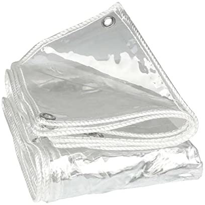 RGRE Bâche Transparente Imperméable 3x5m, Bâche en Plastique Transparente, Bâches PVC pour L’Usage Extérieur, Bâche Imperméable Pergola
