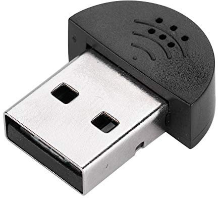 Nicoone Mini microfono, USB portatile Mini Studio Speech Microfono Registrazione Audio MIC Adattatore Per Computer PC Nero