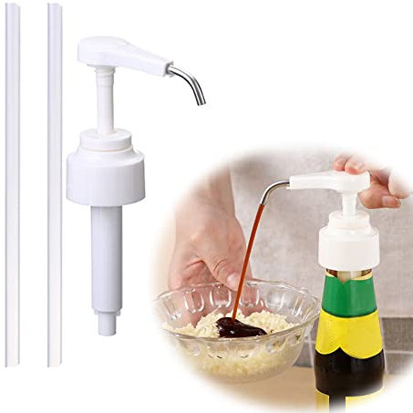 BLOOOK Dosierpumpe Kanister Pumpe Austernsauce Ausgießer,Flasche Düse 1x Pumpe + 2X Schlauch,für Wein Schnaps Olivenöl Kaffee Sirup Essig Flaschen Kunststoffkorken Öl-Ausgießer Sirupflasche